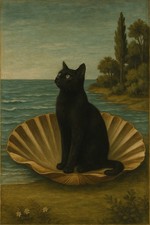 Katze Geburt Der Venus Muschel