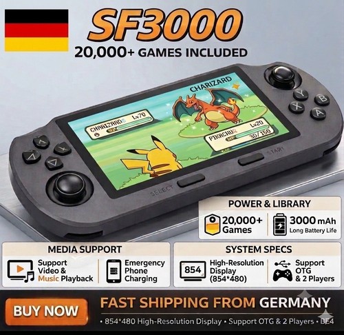 Sf3000 retro handheld konsole - retro,