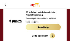 pixum Gutschein Voucher Rabatt-Code 20% auf Bestellung, bis 31.10.2026