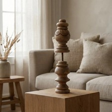 Skulptur Blume mit oxidiertem