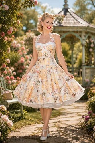 50er vintage petticoatkleid - 50er,