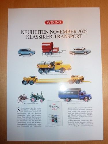 Wiking neuheiten 2005 - neuheiten,