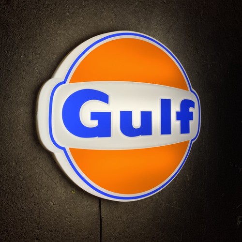 Gulf logo led leuchtkasten - gulf,