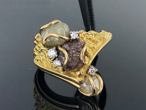 Unikat ring 2ct rohdiamanten - unikat,