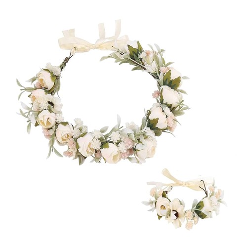Blumenkranz stirnband hochzeit - stirnband,