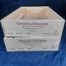Weinkisten 2 Stck. "Domaine De Chevalier" 6er flach z. Deko o. Aufbewahrung #126