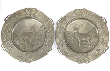 Paar Jugendstil Wandteller