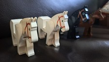 LEGO 4x Pferd alt weiß braun
