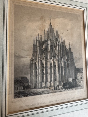 Antiker stahlstich kölner dom - stahlstich,