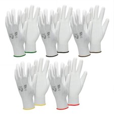 Handschuhe 24 Paar S-XXL 7-11 Mechanikerhandschuhe weiß Arbeit Garten Werkstatt