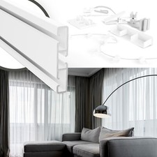 Gardinenschiene Vorhangschiene mit Montage Set 2 läufig, 1 -/2-läufig Aluminium