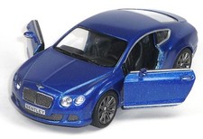 2012 Bentley Continental GT Speed Modellauto blau 1:38 von KINSMART Neuware!