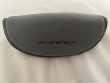 Emporio Armani Brillenetui Grau Softcase Sonnenbrillen Box Stoff