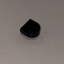 6256435 LEGO® Fliese 1 x 1 eine Seite abgerundet Schwarz 1 Stück