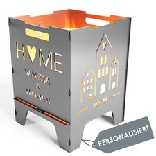 MOCAVI Edelstahl Feuerkorb Home 52 cm | 3 mm V2A personalisiert