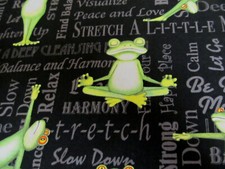 Yoga Namste Frosch  Turnen  Gymnastik   Patchworkstoff  Baumwolle  50x110cm