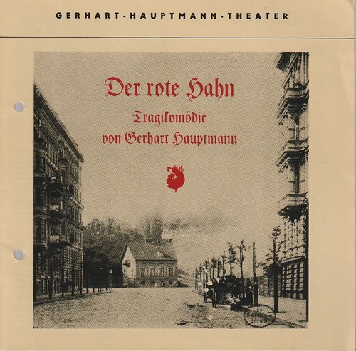 Programmheft gerhart hauptmann - gerhart,