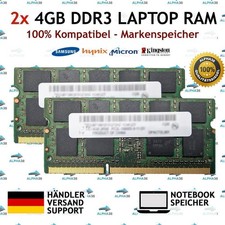 8 GB (2x 4 GB) Laptop RAM DDR3