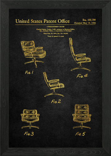 Eames uphostered chair - uphostered,