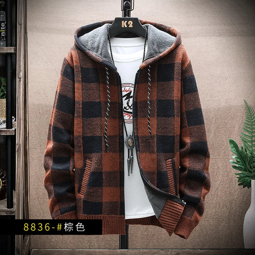 Winter plaid pullover mit - winter,