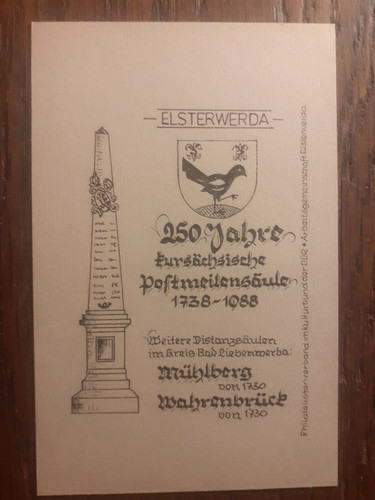Postmeilensäulen 1738 - ak,