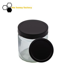 96 x HONIGGLAS DEEP Twist Off 250G im KARTON inkl. Metalldeckel MATTSCHWARZ