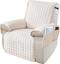 Sesselschoner für Relaxsessel Fernsehsessel Schutzbezug Sesselüberwurf mit Ar...