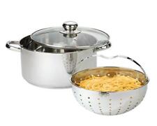 BEYOND® Edelstahl Nudeltopf 24cm Bratentopf Glasdeckel Siebeinsatz II Wahl 12679