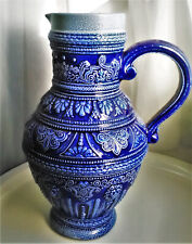 MR Marzi Remy Westerwald Keramik Steingut Krug Karaffe Jugendstil Dekor Löwe