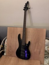Aria Pro II Magna Series 5 String Bass - Black + Stagg Hardcase