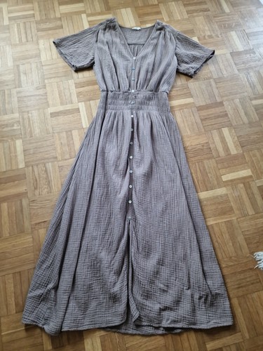 Hessnatur musselin kleid mit - musselin,