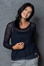 Leichter blauer mohairpullover - leichter,