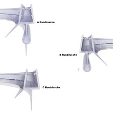 Duschdichtung gebogen