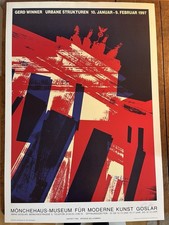 Gerd Winner Ausstellungsplakat Signiert Plakat Brandenburger Tor 1997
