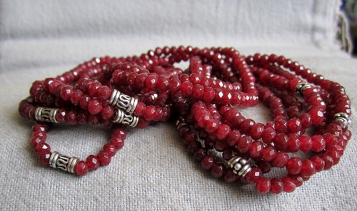 Armband aus rubin rondelle - aus,