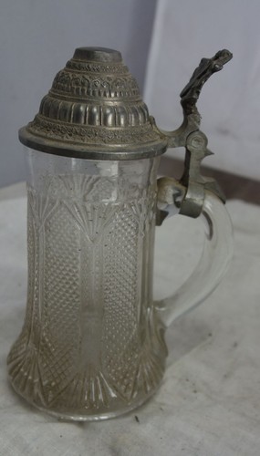Antiker glas bierkrug - antiker,