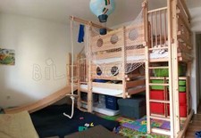 Beide-oben-Etagenbett seitlich versetzt (Billi-Bolli) | Kinderbett, Stockbett