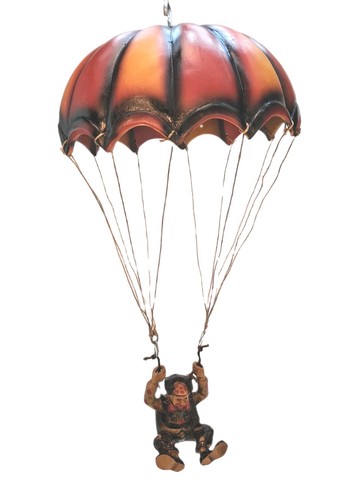 Retro fallschirmspringer figur - fallschirmspringer,
