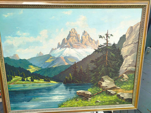 Gerahmtes ölgemälde der - gerahmtes,