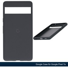 Original Google Pixel 7a Case Backcover Handy Schutz Hülle Silikon Anthrazit
