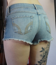 Low Waist Hüftjeans kurze