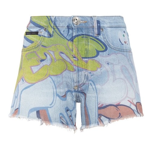 Jeans shorts graffiti bombing - jeans,