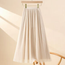 Damen Netz Faltenrock Hohe