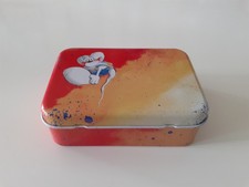 Alte Blechdose mit Motiv, Diddl, ca. 12 cm x 8 cm