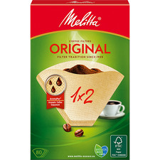 2 x Melitta 1x2 Kaffeefilter Filtertüten (2 x 80 Stück) Naturbraun