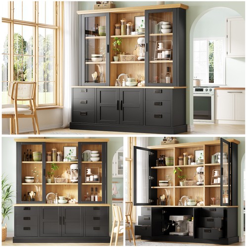 Küchenhochschrank 140x185cm - , 6