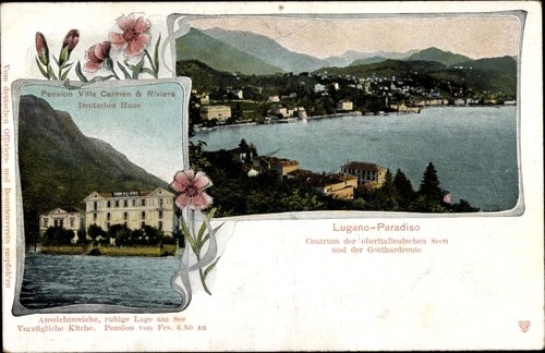 Jugendstil lugano kt - jugendstil, ak