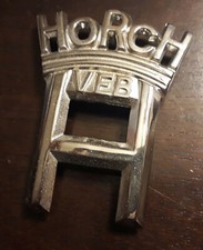 Horch VEB Oldtimer Emblem / NEU / mit 3 Gewindebolzen - CHROM