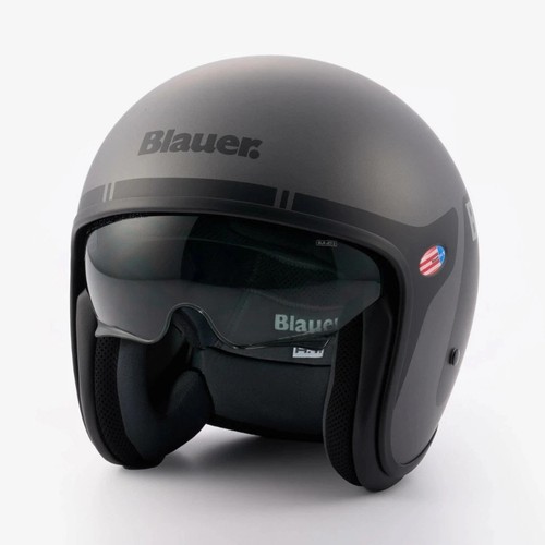Motorradhelm jet blauer pilot - motorradhelm,