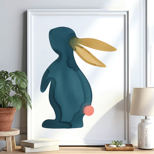 Hase tier schablone malen - hase,